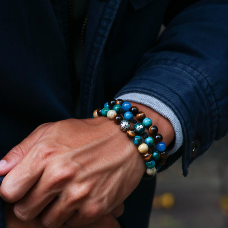 Friendship Bracelet Handmade Bracelets for Men Brown and Blue Bracelet for  Women | eBay